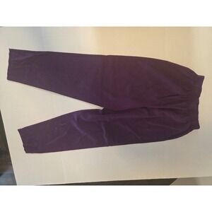 Vintage Season Ticket Purple Elastic Waist Tapered Leg Pants Made in USA